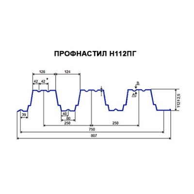 Профнастил H112ПГ-1.2, для бескаркассных ангаров, Полиэстер RAL 2004