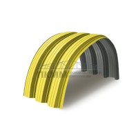 Профнастил H112ПГ-0.9, для бескаркассных ангаров, Полиэстер RAL 1018