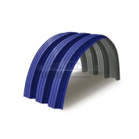 Профнастил H112ПГ-0.95, для бескаркассных ангаров, Полиэстер RAL 5002