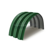 Профнастил H114ПГ-0.85, для бескаркассных ангаров, Полиэстер RAL 6002