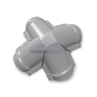 Четверник конька полукруглого 0,5 Satin RAL7004 с пленкой Четверник конька полукруглого 0,5 Satin RAL7004 с пленкой