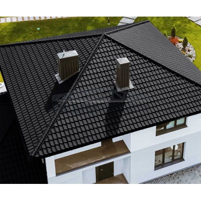 Четверник конька полукруглого 0,5 PurPro Matt 275 RAL9005 с пленкой Четверник конька полукруглого 0,5 PurPro Matt 275 RAL9005 с пленкой