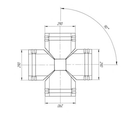 Четверник конька полукруглого 0,5 Satin Matt RAL9005 с пленкой Четверник конька полукруглого 0,5 Satin Matt RAL9005 с пленкой