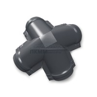 Четверник конька полукруглого 0,5 Drap TX RAL7024 с пленкой Четверник конька полукруглого 0,5 Drap TX RAL7024 с пленкой