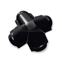 Четверник конька полукруглого 0,5 Satin Matt RAL9005 с пленкой Четверник конька полукруглого 0,5 Satin Matt RAL9005 с пленкой