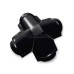 Четверник конька полукруглого 0,5 Satin Matt RAL9005 с пленкой Четверник конька полукруглого 0,5 Satin Matt RAL9005 с пленкой