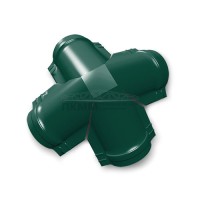 Четверник конька полукруглого 0,5 Satin Matt RAL6005 с пленкой