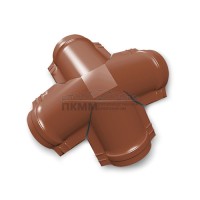 Четверник конька полукруглого 0,5 Satin RAL8004 с пленкой Четверник конька полукруглого 0,5 Satin RAL8004 с пленкой
