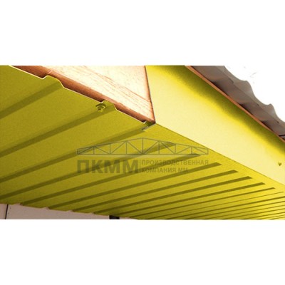 Планка лобовая сложная 185х50х2000-0.5 Norman RAL1018 Планка лобовая сложная 185х50х2000-0.5 Norman RAL1018