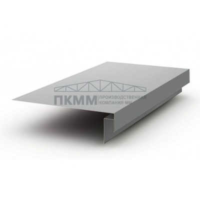 Планка лобовая сложная 250х50х2000-0.5 Призма RAL9006 Планка лобовая сложная 250х50х2000-0.5 Призма RAL9006
