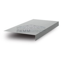 Планка лобовая 200х30х2000-0.5 Призма RAL9006 Планка лобовая 200х30х2000-0.5 Призма RAL9006