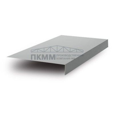 Планка лобовая 200х30х2000-0.5 Призма RAL9006 Планка лобовая 200х30х2000-0.5 Призма RAL9006