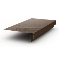 Планка лобовая сложная 250х50х2000-0.5 ECOSTEEL Мореный Дуб Планка лобовая сложная 250х50х2000-0.5 ECOSTEEL Мореный Дуб