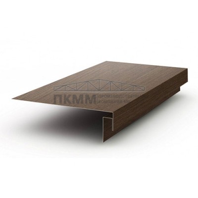 Планка лобовая сложная 250х50х2000-0.5 ECOSTEEL Мореный Дуб Планка лобовая сложная 250х50х2000-0.5 ECOSTEEL Мореный Дуб