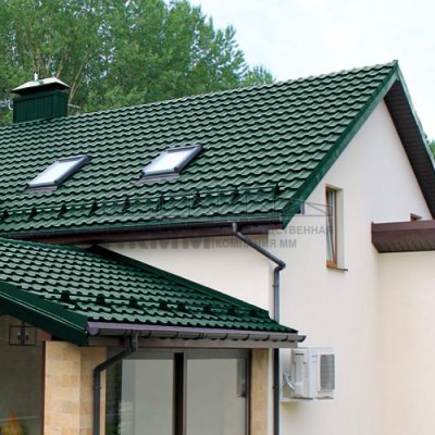 Планка мансардная 80х20-0,5 Satin RAL6005 с пленкой