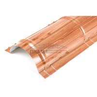 Планка конька круглого R110х2000-0.5 ECOSTEEL_T Кедр Планка конька круглого R110х2000-0.5 ECOSTEEL_T Кедр
