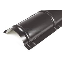 Планка конька круглого R110х2000-0.5 Viking E RAL8019 Планка конька круглого R110х2000-0.5 Viking E RAL8019