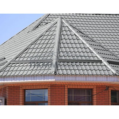 Планка конька круглого R110х2000-0.5 Полиэстер RAL7004 Планка конька круглого R110х2000-0.5 Полиэстер RAL7004