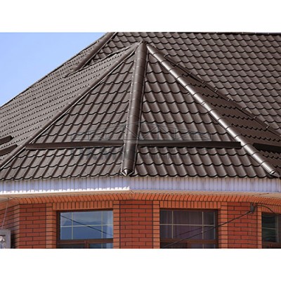 Планка конька круглого R110х2000-0.5 Пластизол RAL8017