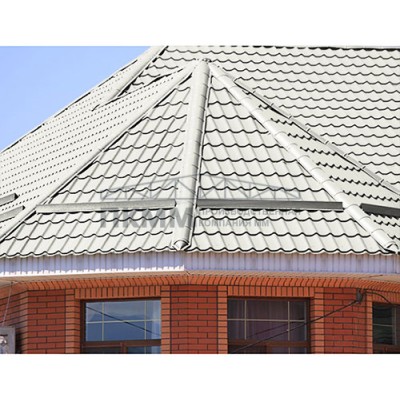 Планка конька круглого R110х2000-0.5 Призма RAL9010