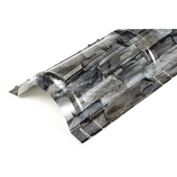Планка конька круглого R110х2000-0.5 ECOSTEEL Белый Камень Планка конька круглого R110х2000-0.5 ECOSTEEL Белый Камень