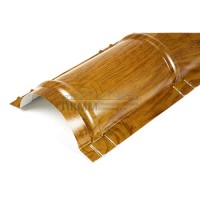 Планка конька круглого R110х2000-0.5 ECOSTEEL_T Золотой Дуб Планка конька круглого R110х2000-0.5 ECOSTEEL_T Золотой Дуб