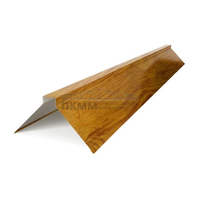 Планка конька плоского 120х120х2000-0.5 ECOSTEEL_T Золотой Дуб Планка конька плоского 120х120х2000-0.5 ECOSTEEL_T Золотой Дуб