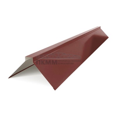 Планка конька плоского 190х190х2000-0.45 Полиэстер RAL3009 Планка конька плоского 190х190х2000-0.45 Полиэстер RAL3009