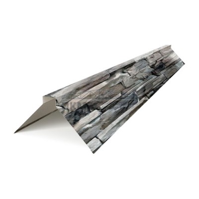 Планка конька плоского 150х150х2000-0.5 ECOSTEEL Белый Камень Планка конька плоского 150х150х2000-0.5 ECOSTEEL Белый Камень