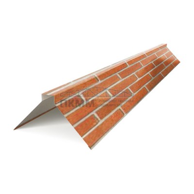 Планка конька плоского 150х150х2000-0.5 ECOSTEEL Кирпич