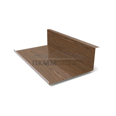 Планка примыкания нижняя 250х122х2000-0.5 ECOSTEEL_MA Мореный Дуб Планка примыкания нижняя 250х122х2000-0.5 ECOSTEEL_MA Мореный Дуб