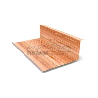 Планка примыкания нижняя 250х122х2000-0.5 ECOSTEEL_T Кедр