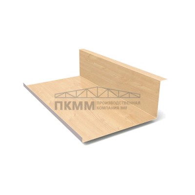 Планка примыкания нижняя 250х122х2000-0.5 ECOSTEEL Клен Планка примыкания нижняя 250х122х2000-0.5 ECOSTEEL Клен