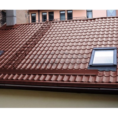 Планка снегозадержания 0,5 Satin RAL3009 с пленкой Планка снегозадержания 0,5 Satin RAL3009 с пленкой