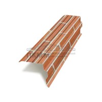 Планка торцевая 90х115х2000-0.5 ECOSTEEL Кирпич Планка торцевая 90х115х2000-0.5 ECOSTEEL Кирпич