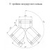 Тройник Y конька полукруглого 0,5 PurPro RAL7024 с пленкой