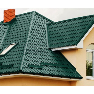 Тройник Y конька полукруглого 0,5 Satin Matt RAL6005 с пленкой