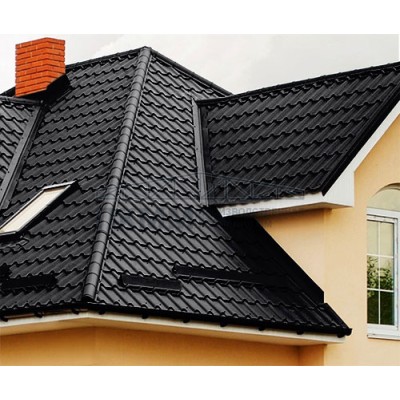 Тройник Y конька полукруглого 0,5 Satin Matt RAL9005 с пленкой