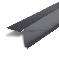 Планка ветровая 100х20х70 0,5 Satin RAL7024 с пленкой Планка ветровая 100х20х70 0,5 Satin RAL7024 с пленкой