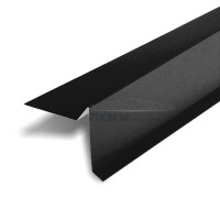 Планка ветровая двойная завальцовка 60х30х90 0,45 Drap TX TwinColor RAL9005 Планка ветровая двойная завальцовка 60х30х90 0,45 Drap TX TwinColor RAL9005