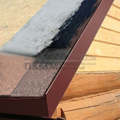Планка ветровая 100х20х70 0,5 Satin RAL3009 с пленкой Планка ветровая 100х20х70 0,5 Satin RAL3009 с пленкой