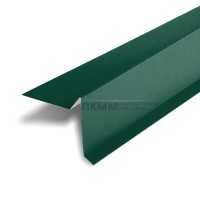 Планка ветровая двойная завальцовка 60х30х90 0,4 Полиэстер RAL6005 с пленкой Планка ветровая двойная завальцовка 60х30х90 0,4 Полиэстер RAL6005 с пленкой