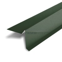 Планка ветровая двойная завальцовка 60х30х90 0,5 GreenCoat Pural BT RR11 с пленкой Планка ветровая двойная завальцовка 60х30х90 0,5 GreenCoat Pural BT RR11 с пленкой
