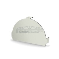 Заглушка конька круглого простая-0.5 Norman RAL9002