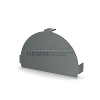 Заглушка конька круглого простая-0.45 Полиэстер RAL7005 Заглушка конька круглого простая-0.45 Полиэстер RAL7005