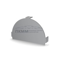 Заглушка конька круглого простая-0.5 Norman RAL7004 Заглушка конька круглого простая-0.5 Norman RAL7004
