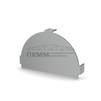 Заглушка конька круглого простая-0.5 Призма RAL9006