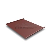 Фальц двойной стоячий Grand Line 0,5 Satin с пленкой на замках RAL 3009 оксидно-красный