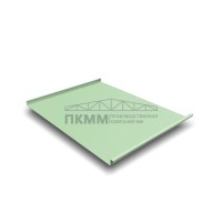 Фальц двойной стоячий Grand Line 0,45 PE с пленкой на замках RAL 6019 бело-зеленый Фальц двойной стоячий Grand Line 0,45 PE с пленкой на замках RAL 6019 бело-зеленый