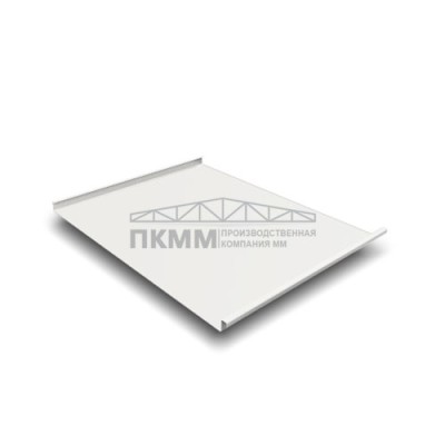 Фальц двойной стоячий Grand Line 0,45 PE с пленкой на замках RAL 9003 сигнальный белый Фальц двойной стоячий Grand Line 0,45 PE с пленкой на замках RAL 9003 сигнальный белый
